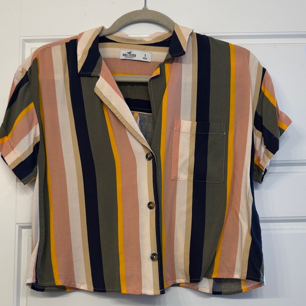 Striped Button-Up Shirt